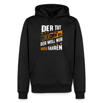Mofa Moped Roller Mokick Zweirad Mofas Motorroller - Männer Premium Bio Hoodie - Schwarz - Vorne - Nico (187cm)