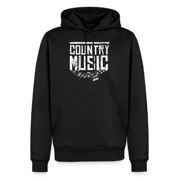 J'aime le cadeau d'amant de musique country de conception de pays - Sweat à capuche Premium bio Homme - noir - Devant - Nico (187cm)