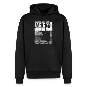 Barkeeper Barkeeper Fakten - Männer Premium Bio Hoodie - Schwarz - Vorne - Nico (187cm)