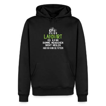 Landwirt Bauer Bauernhof Traktor - Männer Premium Bio Hoodie - Schwarz - Vorne - Nico (187cm)