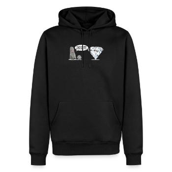 Géologue Cadeau Géologie Diamant Pierre Opal Fan - Sweat à capuche Premium bio Homme - noir - Devant - Nico (187cm)