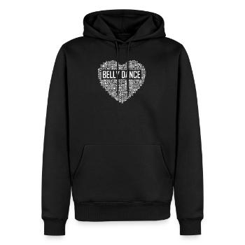 Bauchtanz Herz - Männer Premium Bio Hoodie - Schwarz - Vorne - Nico (187cm)
