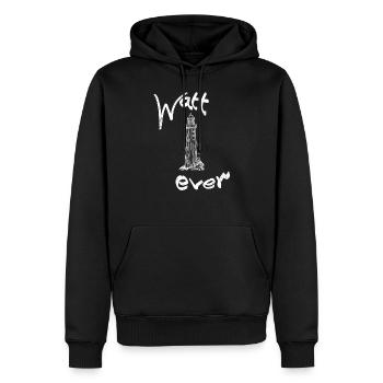 Watt Ever - Männer Premium Bio Hoodie - Schwarz - Vorne - Nico (187cm)