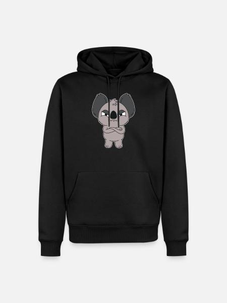 Angry Koala - Men’s Premium Organic Hoodie - black
