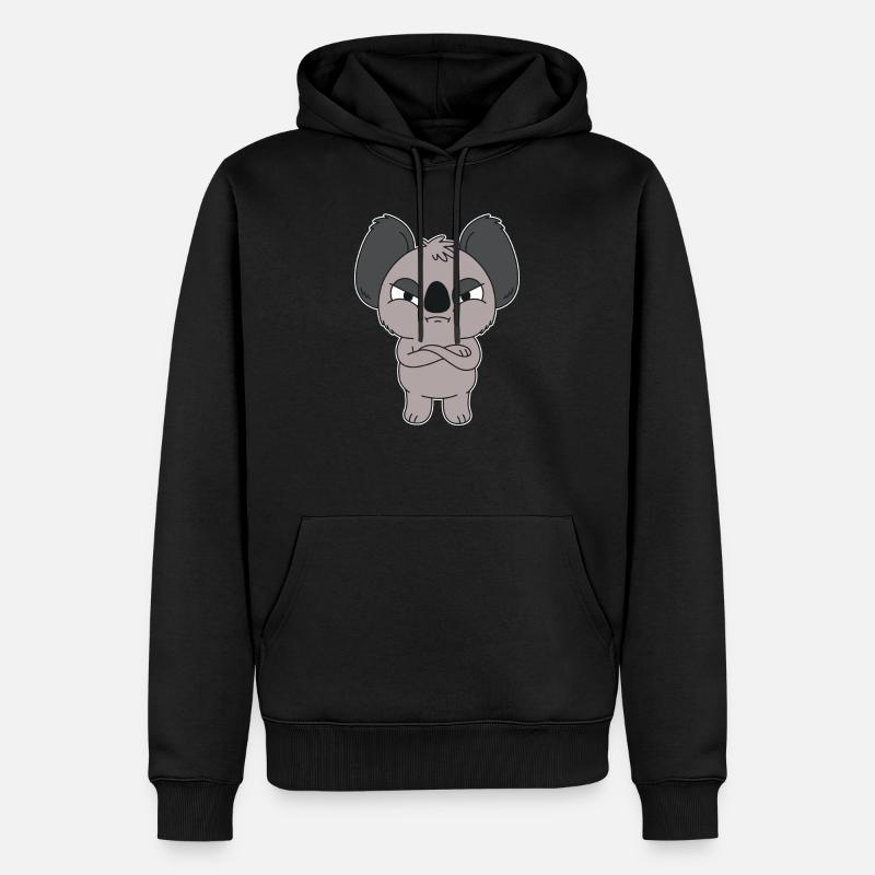 Wütender Koala - Männer Premium Bio Hoodie - Schwarz
