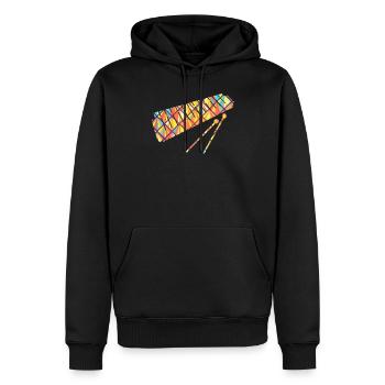 Glockenspiel Geometric Shirt - Men’s Premium Organic Hoodie - black - Front - Nico (187cm)