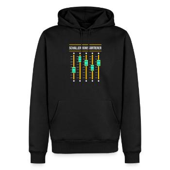 Schallereignissortierer Tontechniker Ton Mischpult - Männer Premium Bio Hoodie - Schwarz - Vorne - Nico (187cm)