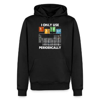 Ich benutze Sarkasmus nur regelmäßig - Männer Premium Bio Hoodie - Schwarz - Vorne - Nico (187cm)