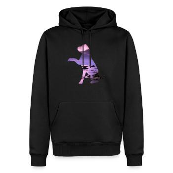 labrador landschaft nebel pilates meditation frei - Männer Premium Bio Hoodie - Schwarz - Vorne - Nico (187cm)