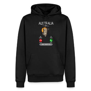 L'Australie appelle - Koala Bear - Down Under - Sweat à capuche Premium bio Homme - noir - Devant - Nico (187cm)