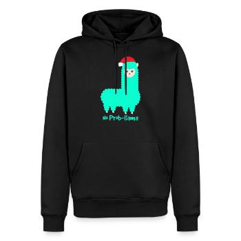 Weihnachten Llama Alpaka No Probllama - Männer Premium Bio Hoodie - Schwarz - Vorne - Nico (187cm)