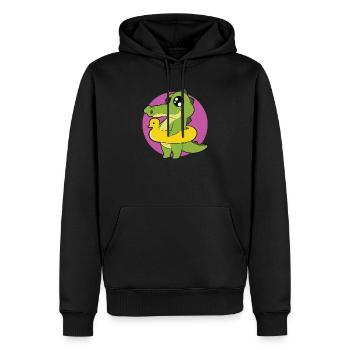 Krokodil Echse Alligator Kroko Reptil - Männer Premium Bio Hoodie - Schwarz - Vorne - Nico (187cm)