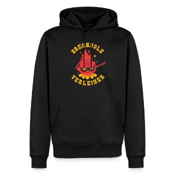Brennholz Verleiher Holzfäller Waldarbeiter Shirt - Männer Premium Bio Hoodie - Schwarz - Vorne - Nico (187cm)