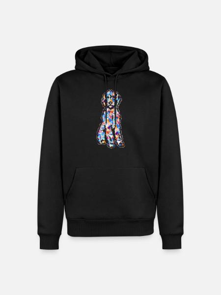 Labradoodle Geometric Shirts - Men’s Premium Organic Hoodie - black