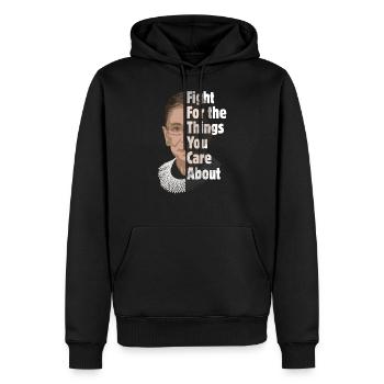 Notorious RBG Ruth Bader Ginsburg rétro vintage - Sweat à capuche Premium bio Homme - noir - Devant - Nico (187cm)