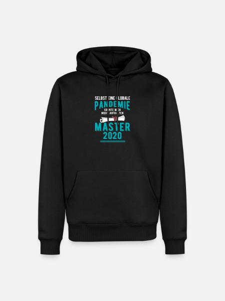 Master 2020 Pandemie Uni Abschluss - Männer Premium Bio Hoodie - Schwarz