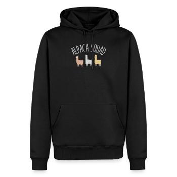 Alpaca Girl Lama Alpaca Squad Team - Sweat à capuche Premium bio Homme - noir - Devant - Nico (187cm)