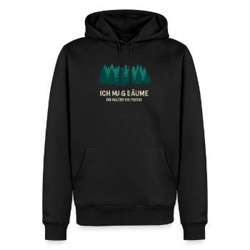 J'aime les arbres Forest man Forest love Forest friends Fun - Sweat à capuche Premium bio Homme - noir - Devant - Nico (187cm)