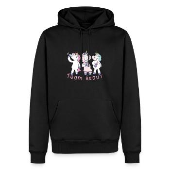 Einhorn Junggesellinnenabschied Team Braut - Männer Premium Bio Hoodie - Schwarz - Vorne - Nico (187cm)