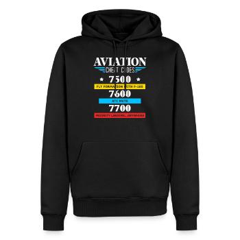 Aviation Cheat Codes Geschenk, Aviation Geschenk, - Männer Premium Bio Hoodie - Schwarz - Vorne - Nico (187cm)