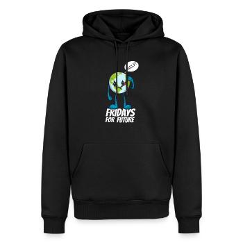 Fridays for future 3 - Men’s Premium Organic Hoodie - black - Front - Nico (187cm)