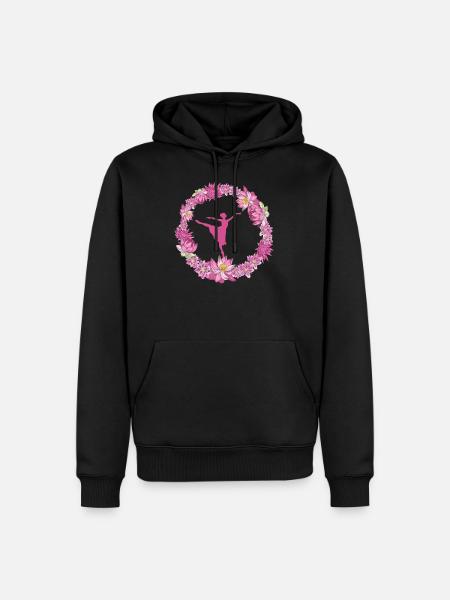 Dance blumenkranz - Männer Premium Bio Hoodie - Schwarz