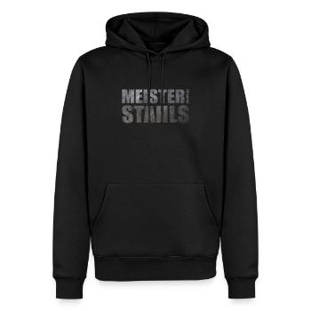 Idée cadeau de soudeur serrurier métallurgiste - Sweat à capuche Premium bio Homme - noir - Devant - Nico (187cm)