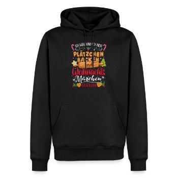 Plätzchen backen Weihnachtsmärchen Weihnachten - Männer Premium Bio Hoodie - Schwarz - Vorne - Nico (187cm)