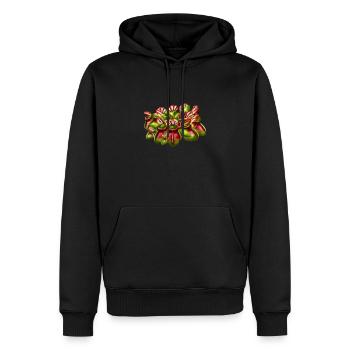 Plante carnivore Carnivores Cephalotus - Sweat à capuche Premium bio Homme - noir - Devant - Nico (187cm)