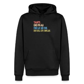 Tante Die Frau Die Legende Der schlechte Einfluss - Männer Premium Bio Hoodie - Schwarz - Vorne - Nico (187cm)