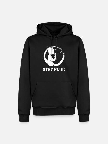 stay punk! Punk rock t-shirt - Men’s Premium Organic Hoodie - black