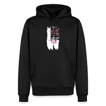 Alpaca Girl Lama Alpaca Squad Team - Sweat à capuche Premium bio Homme - noir - Devant - Nico (187cm)