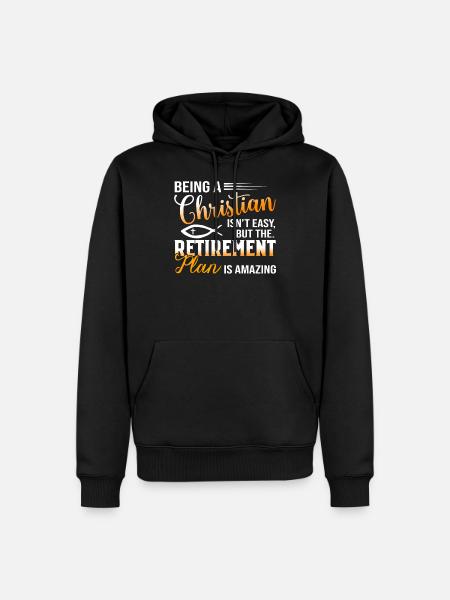 Christian Religious Retirement Plan - Men’s Premium Organic Hoodie - black