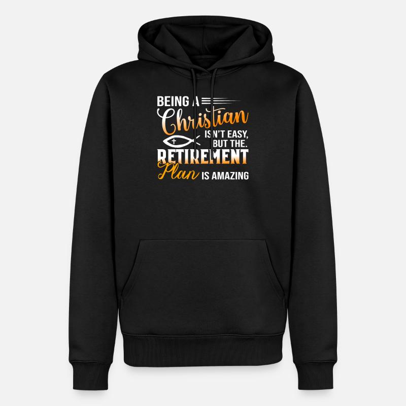 Christlicher religiöser Pensionsplan - Männer Premium Bio Hoodie - Schwarz