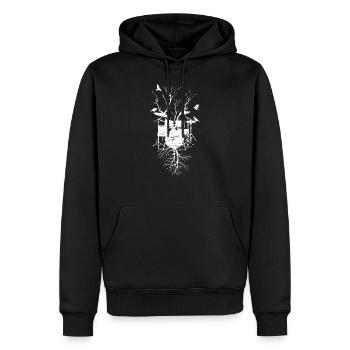 T-Shirt Tambour Batteur Tambour Tambour - Sweat à capuche Premium bio Homme - noir - Devant - Nico (187cm)