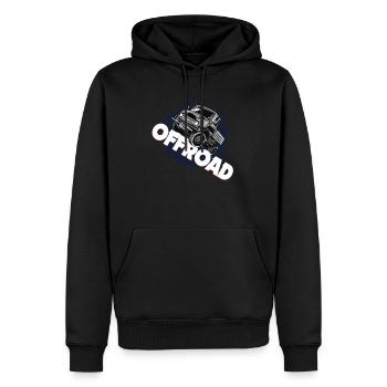 Hors route, Unimog, Unimog 406,Véhicules utilitaires - Sweat à capuche Premium bio Homme - noir - Devant - Nico (187cm)