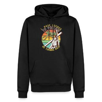 Cool Christian Religious Belief Jesus Bible Verse - Men’s Premium Organic Hoodie - black - Front - Nico (187cm)