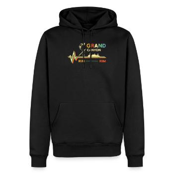 Wandern Grand Canyon Shirt - Rim to Rim Wanderung - Cool - Männer Premium Bio Hoodie - Schwarz - Vorne - Nico (187cm)
