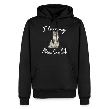 Maine Coon Katze kitten Mainecoon Katzenmotiv - Männer Premium Bio Hoodie - Schwarz - Vorne - Nico (187cm)