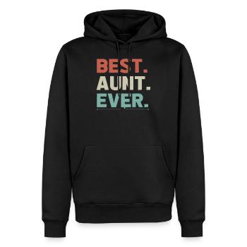 Best Aunt Ever, Aunt Gift, Aunt TShirt, Aunt Shirt - Männer Premium Bio Hoodie - Schwarz - Vorne - Nico (187cm)