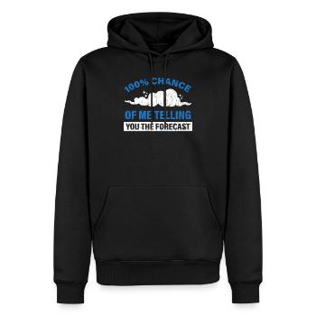 Étudiant en météorologie drôle Prévisions météo Météo - Sweat à capuche Premium bio Homme - noir - Devant - Nico (187cm)