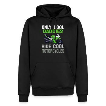 Nur Coole Väter fahren Coole Motorräder - Männer Premium Bio Hoodie - Schwarz - Vorne - Nico (187cm)