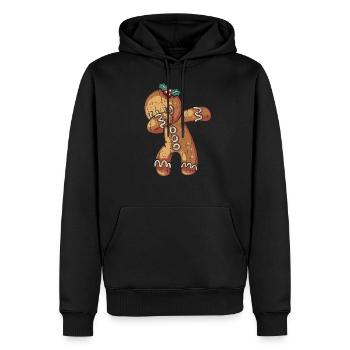Dabbing Ginger Bread Graphic Gifts Christmas - Männer Premium Bio Hoodie - Schwarz - Vorne - Nico (187cm)