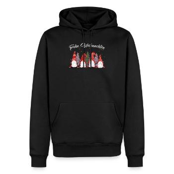 Gnom Wichtel Wichtel Figuren Weihnachten Geschenk - Männer Premium Bio Hoodie - Schwarz - Vorne - Nico (187cm)
