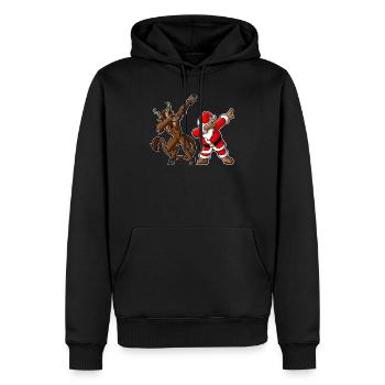 Dab Krampus Weihnachtsmann - Männer Premium Bio Hoodie - Schwarz - Vorne - Nico (187cm)