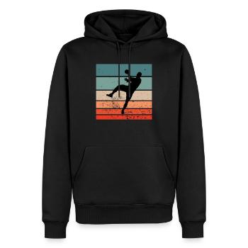 Handball handball player handball throw - Men’s Premium Organic Hoodie - black - Front - Nico (187cm)