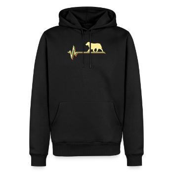 Chemise de berger australien rétro - Style vintage - - Sweat à capuche Premium bio Homme - noir - Devant - Nico (187cm)