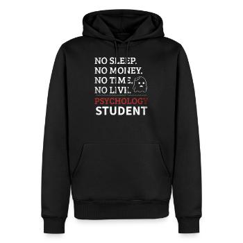 Psychologie Student | Lustiger Spruch - Männer Premium Bio Hoodie - Schwarz - Vorne - Nico (187cm)
