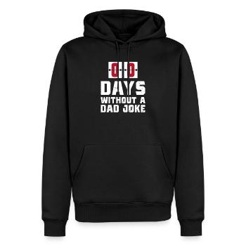 Null Tage ohne Papa Witz - Männer Premium Bio Hoodie - Schwarz - Vorne - Nico (187cm)