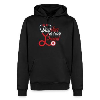 Das Herz wird Nicht Dement Altenpflegerin Pflege - Männer Premium Bio Hoodie - Schwarz - Vorne - Nico (187cm)